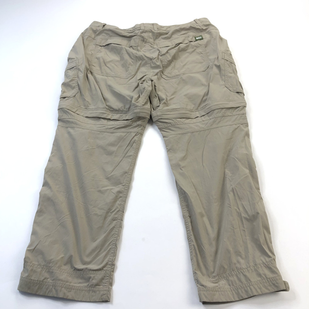 REI Co-Op Sahara 14P (Fit 35W 26L) Convertible Zip Cargo Trail Pant Beige 119845